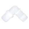 Eldon James Threaded to Hose Barb Fittings, 90° Elbow, Natural Kynar®, 1/8" NPT x 3/16" ID; 10/PK
