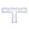 Eldon James Hose Barb Fitting, Tee Union, Natural Kynar®, 5/16" ID; 10/PK