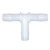 Eldon James Hose Barb Fitting, Tee Union, Natural Nylon, 1/2" ID; 10/PK