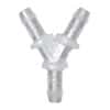 Eldon James Hose Barb Fitting, Y Union, Natural Kynar®, 1/2" ID; 10/PK