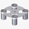 Elmi 7M.03 Rotor, 4 x 60 mL Test Tubes, Stainless Steel Adapters Included