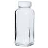 Environmental Express French Square Glass Bottle, Level 1, Clear, 125 mL, PP Cap; 120/Cs