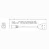 Glas-Col Cord Adapter From IEC 60320 to BS1363A (UK Plug), 12" L; 10A, 240V