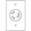 ICI Quick Ship Patriot Table Twist-to-Lock Electrical for Overhead Service Panel, L5-20R