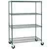 ICI Quick Ship Mobile Wire Shelving, Epoxy Coated; 18" D, 36" W, 79" H