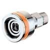 ICI Quick Ship Envision Female Quick-Connect Fittings, Chrome-Plated Brass, Air, Orange; 1/Each