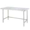 ICI Quick Ship Stainless Steel Worktable with 3-Sided Frame, 30" x 60" x 34"  