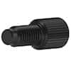 Idex Port Plug, Standard Knurl, Black PP, 1/4-28 Flat-Bottom; 1/EA