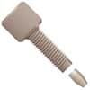 Idex Fingertight Two-Piece Fitting, Long Thread, Natural PEEK, 1/16" OD Tubing, 10-32 Coned, 1/EA