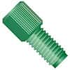 Idex Super Flangeless™ Nut, Headless, Short, Green PEEK, 1/16" OD Tubing, 10-32 Flat Bottom; 1/EA