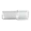 Idex Flangeless Male Nut, Standard Knurl, Natural Acetal, 3/16" OD Tubing, 5/16-24 Flat-Bottom; 1/EA