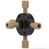 Idex Low-Pressure Manifold Assembly, Natural PEEK, 5 Port, 0.062" Bore, 1/8" OD Tubing, 1/4-28 Flat Bottom; 1/EA