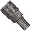 Idex Flangeless Male Nut, Standard Knurl, Black Acetal, 1/16" OD Tubing, M6 Flat-Bottom; 10/Pk