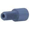 Idex Flangeless Male Nut, Standard Knurl, Blue ETFE, 1/16" OD Tubing, 1/4-28 Flat-Bottom; 1/EA