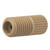 Idex Super Flangeless™ Nut, Headless, Short, Natural PEEK, 1/32" or 1/16" OD Tubing, 1/4-28 Flat Bottom; 1/EA