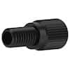 Idex Flangeless Male Nut, Standard Knurl, Black Acetal, 1.8, 2.0, 3.0 mm, 1/8" OD Tubing, M6 Flat-Bottom; 10/PK