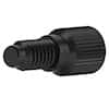 Idex Port Plug, Standard Knurl, Black ETFE, M6 Flat-Bottom; 1/EA