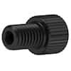 Idex Flangeless Male Nut, Short Head, Black ETFE, 1/8" OD Tubing, 1/4-28 Flat-Bottom; 1/EA