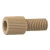 Idex Super Flangeless™ Nut, Standard Knurl, Natural PEEK, 1/8" OD Tubing, 1/4-28 Flat Bottom; 10/PK