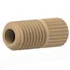Idex Super Flangeless™ Nut, Headless, Short, Natural PEEK, 1/8" OD Tubing, 1/4-28 Flat Bottom; 10/PK
