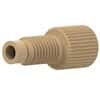 Idex Super Flangeless™ Fitting, One Piece, Natural PEEK, 1/8" OD Tubing, 1/4-28 Flat Bottom; 10/PK