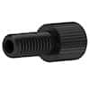 Idex Super Flangeless™ Fitting, Black PEEK/SS Ring, 2 mm OD Tubing, M6 Flat Bottom; 1/EA