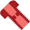 Idex Low-Pressure Union Body, Bulkhead, Red PEEK, 0.040" Bore, 1/4-28 Flat Bottom; 1/EA