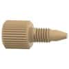 Idex Port Plug, Standard Knurl, Natural PEEK, 10-32 Coned; 1/EA