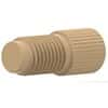 Idex Port Plug, Standard Knurl, Natural PEEK, 5/16-24 Flat-Bottom; 1/EA