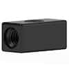 Idex Low-Pressure Union, Female Straight, Black Acetal, 0.020" Bore, M6 Flat Bottom; 1/EA
