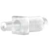 Idex Threaded Luer Adapter, Natural Polypropylene, 0.050" Bore, Male Slip Luer x Male 1/4-28 Flat Bottom; 1/EA