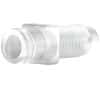 Idex Threaded Luer Adapter, Natural ETFE, 0.050" Bore, Female Luer x Male 1/4-28 Flat Bottom; 1/EA