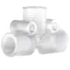 Idex Low-Pressure Tee Body, Natural ETFE, 0.020" Bore, 1/16" OD Tubing, 1/4-28 Flat Bottom; 1/EA