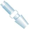 Idex Adapter Fitting, Natural ETFE, 0.10" Bore, 3/16" Hose Barb x 1/4-28 Flat Bottom; 1/EA