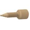Idex Threaded Adapter, Extra Long, PEEK, 0.030" ID, 1/4-28 Flat Bottom (F) to 10-32 Coned (M)