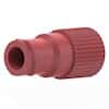 Idex Threaded Luer Adapter, Red PEEK, 0.050" Bore, Female Luer x Female 1/4-28 Flat Bottom; 1/EA