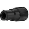 Idex Threaded Luer Adapter, Black PEEK, 0.050" Bore, Female Luer x Female M6 Flat Bottom; 1/EA