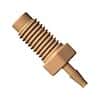 Idex Adapter Fitting, Natural PEEK, 0.040" Bore, 1/16" Hose Barb x Male 1/4-28 Flat Bottom; 1/EA