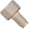 Idex Threaded Adapter, PEEK, 0.040" ID, 10-32 Coned (F) to 1/4-28 Flat Bottom (M)