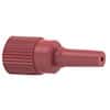 Idex Threaded Luer Adapter, Red ETFE/Natural PP, 0.050" Bore, Male Slip Luer x Female 1/4-28 Flat Bottom; 1/EA