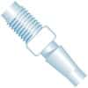 Idex Adapter Fitting, Natural ETFE, 0.10" Bore, 3/16" Hose Barb x 5/16-24 Flat Bottom; 1/EA