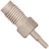 Idex Adapter Fitting, for P-799, Natural ETFE, 0.060" Bore, 3/32 to 1/8" Hose Barb x Male 1/4-28 Flat Bottom; 1/EA