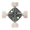 Idex Low-Pressure Cross Assembly, Natural PEEK, 0.020" Bore, 1/16" OD Tubing, 1/4-28 Flat Bottom; 1/EA