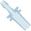 Idex Barbed Luer Adapter, Polypropylene, 0.046" Bore, Male Slip Luer x 1/16" Hose Barb; 1/EA