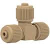 Idex High-Pressure MicroTee Assembly, PEEK, 0.006" ID, 1/32" OD Tubing, 5/16-24 Coned; 1/EA
