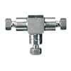 Idex VHP Tee Assembly, SS, 0.020" ID, 1/16" OD Tubing, 10-32 Coned; 1/EA