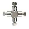 Idex VHP Cross Assembly, SS, 0.040" ID, 1/16" OD Tubing, 10-32 Coned; 1/EA