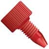 Idex Port Plug, Short Head/Standard Knurl, Blue Acetal, 10-32 Coned; 1/EA