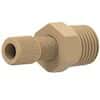 Idex Threaded Adapter with Fitting, PEEK, 1/8" ID, 5/16-24 Flat Bottom (F) to 1/4" NPT(M)
