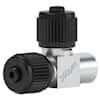 Idex Ultra High-Pressure MicroTee Assy, SS, Blk, 1/16" to 360 µm OD, 10-32 to 5/16-24